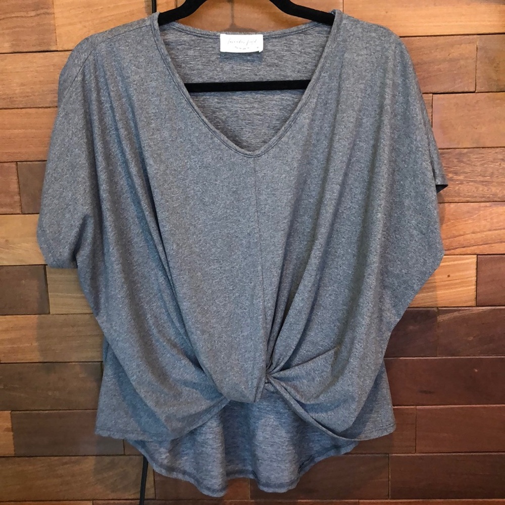 Lavender field Gray Top